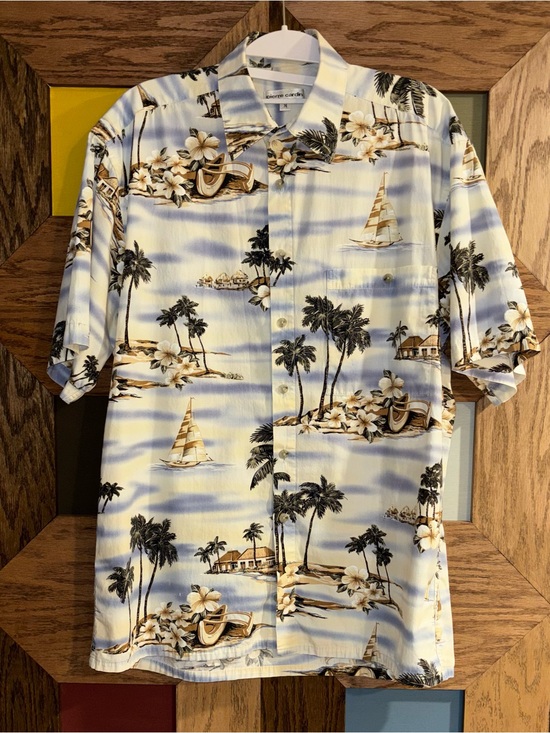 Pierre Cardin Other - Vintage Pierre Cardin Tropical Shirt Cotton Short Sleeve Hawaiian Button Up Sz M